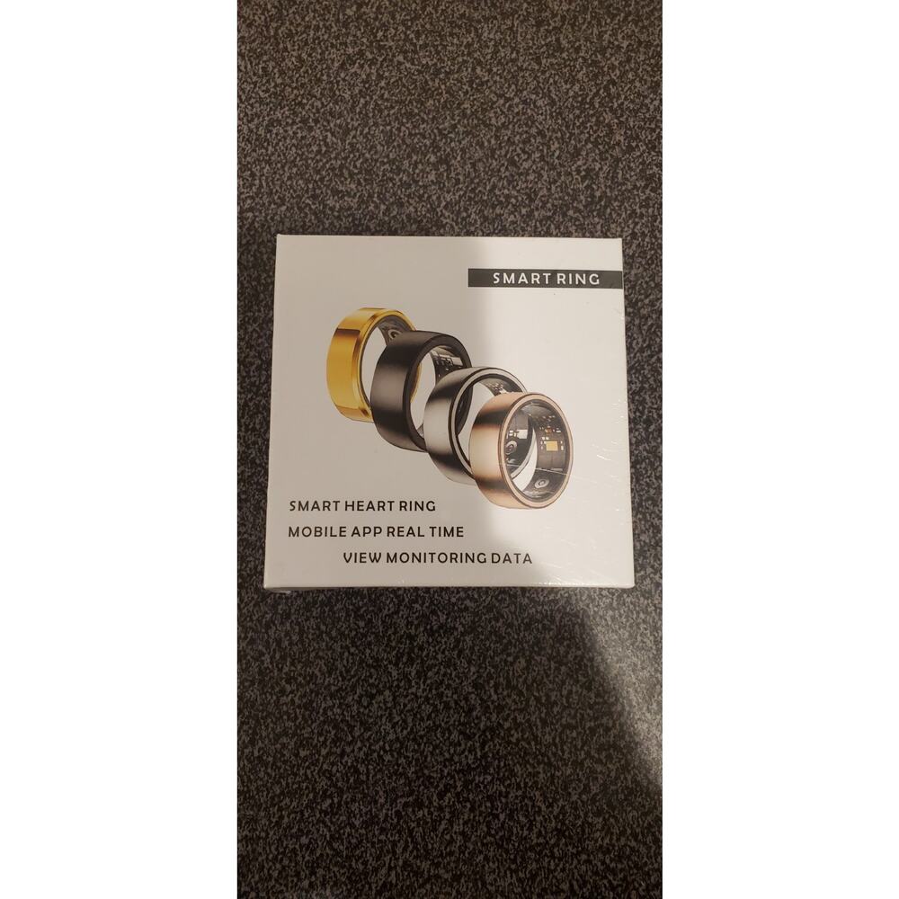 Silver Smart Ring Activity Tracker Thick Band Size 7